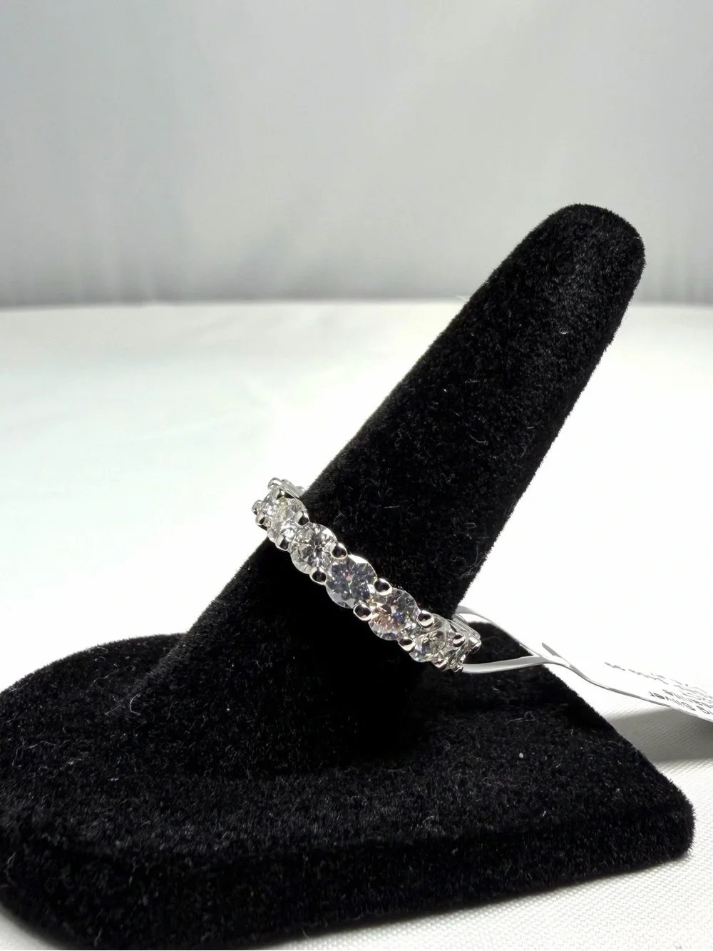 Moissanite Eternity Band Ring 3.52ctw Sterling Silver Round Stackable NWT Size 7